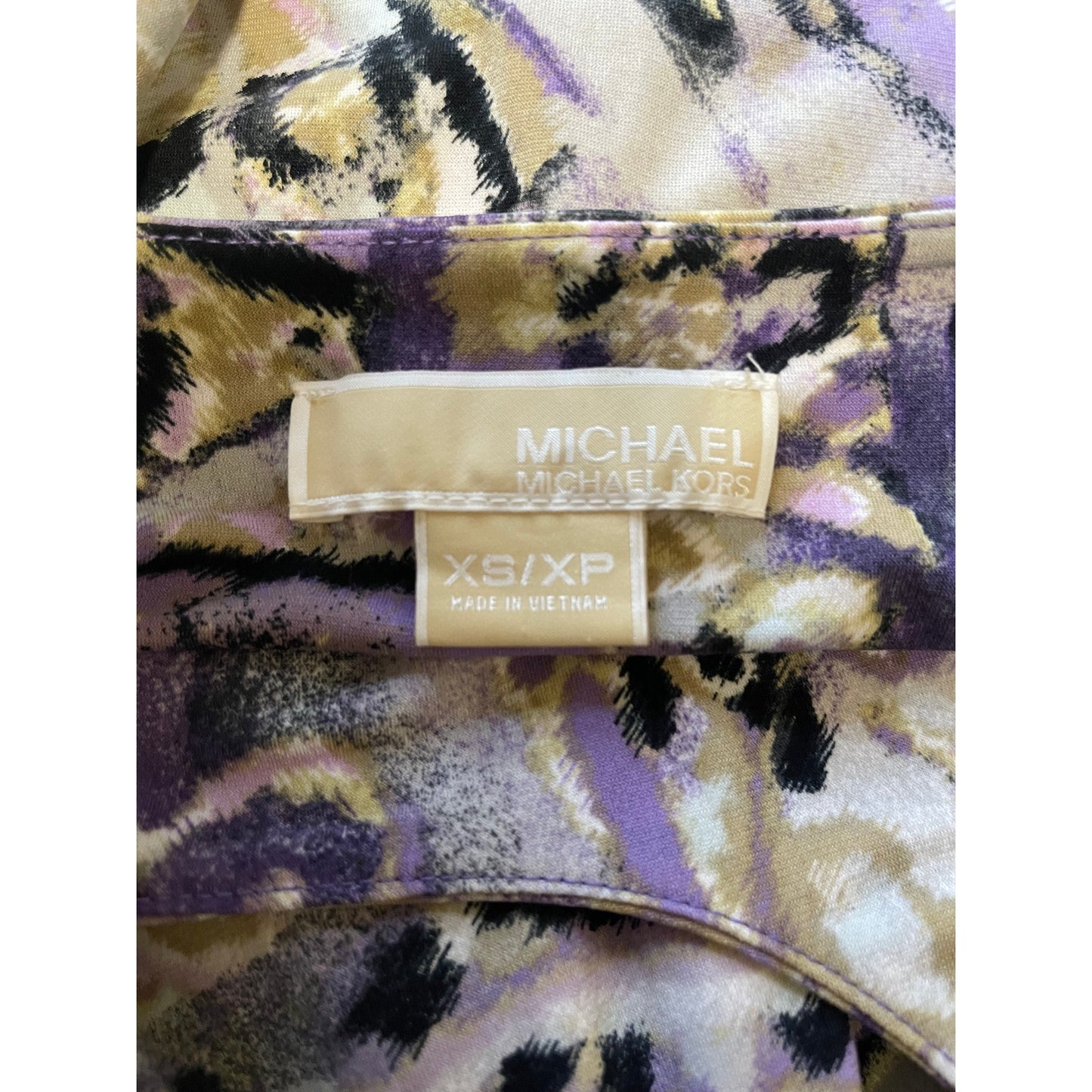 Michael by Michael Kors Purple Abstract Print Sleeveless Dress - Size XS