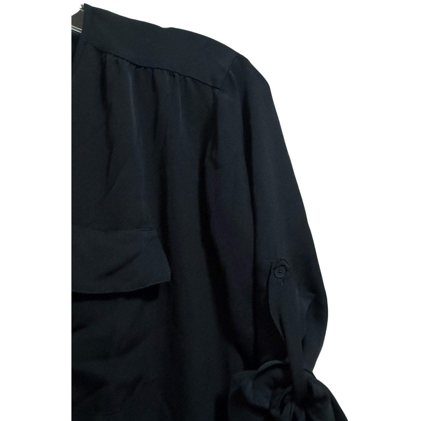 Rebecca Taylor Black Long Sleeve Midi Dress - Cinch Waist - Size 0