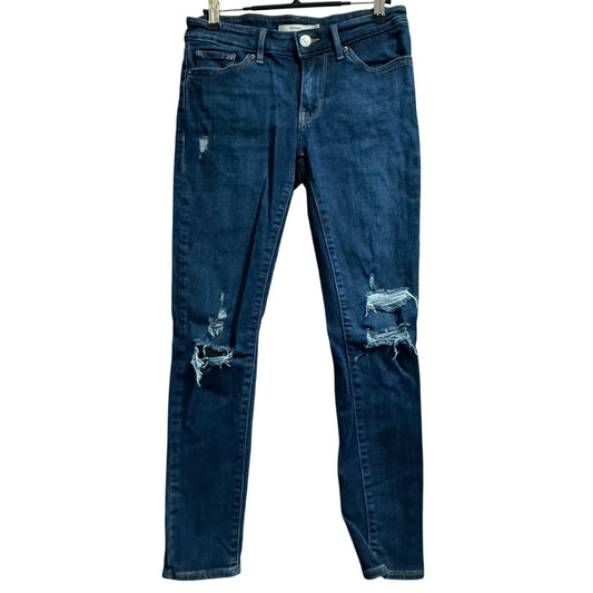 Levi's 711 Skinny Distressed Denim Jeans - Size 25