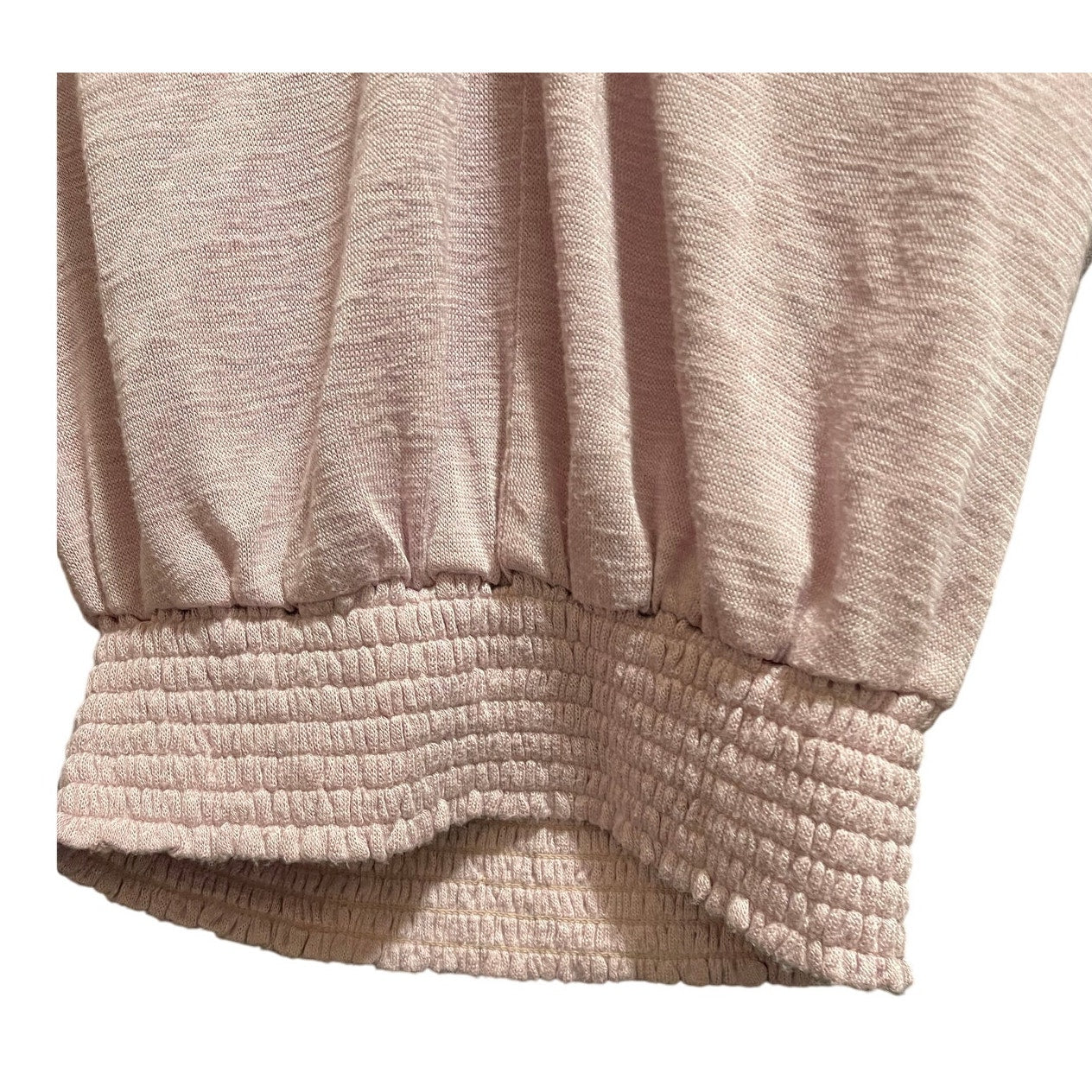 Evereve Size XS Light Pink/Purple Long Sleeve Cinched Waist Sweater Blouse