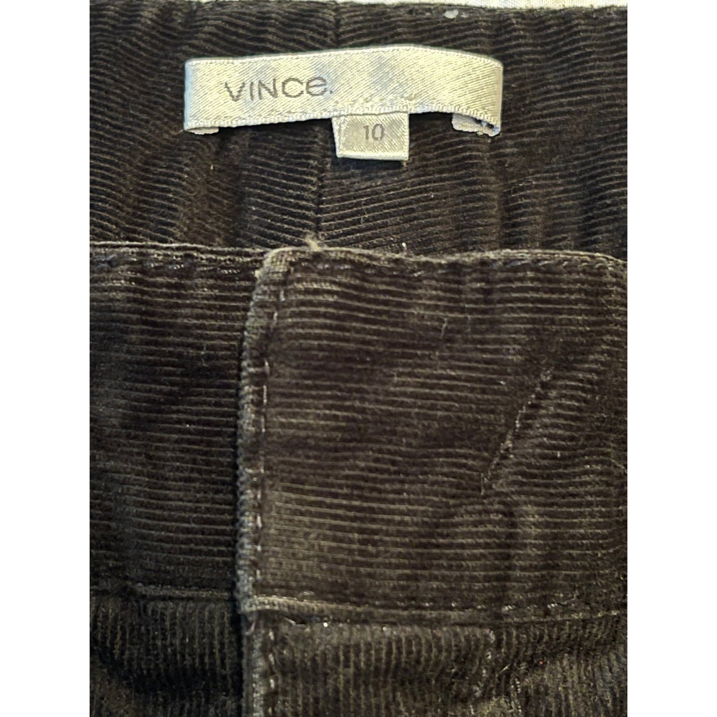 Vince. Women's Black Corduroy Pants Size 10