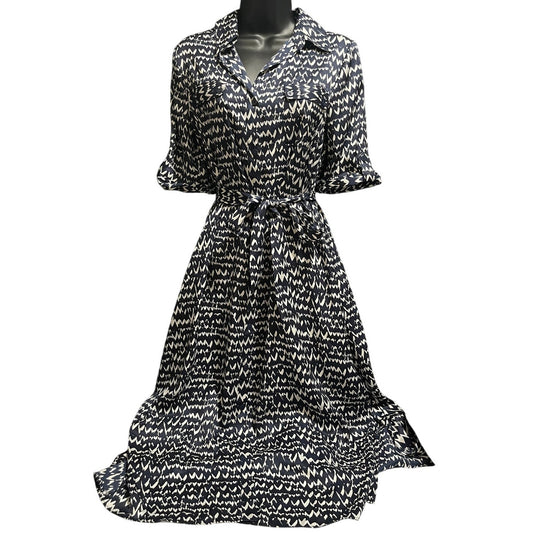 RyeGrass Black and White Abstract Print Shirt Dress - Size XS - NWT - Maxi