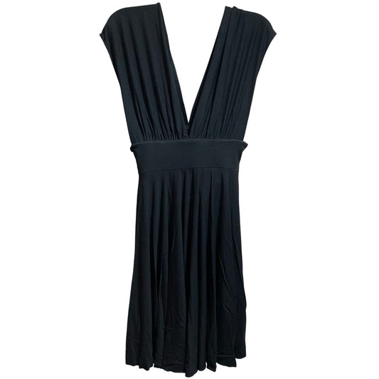 White House Black Market Size 4 Sleeveless High Waist Black Mini Dress