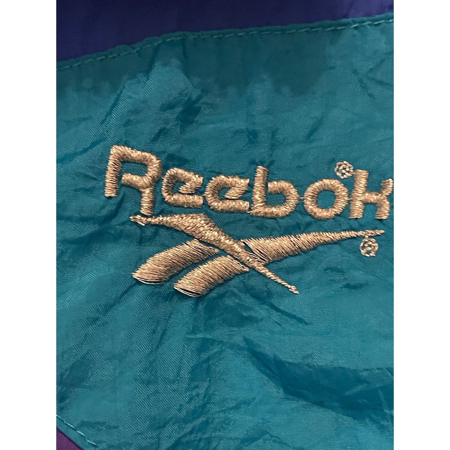 Vintage 90s Reebok Color Block Women's Large Windbreaker Retro Blue & Purple