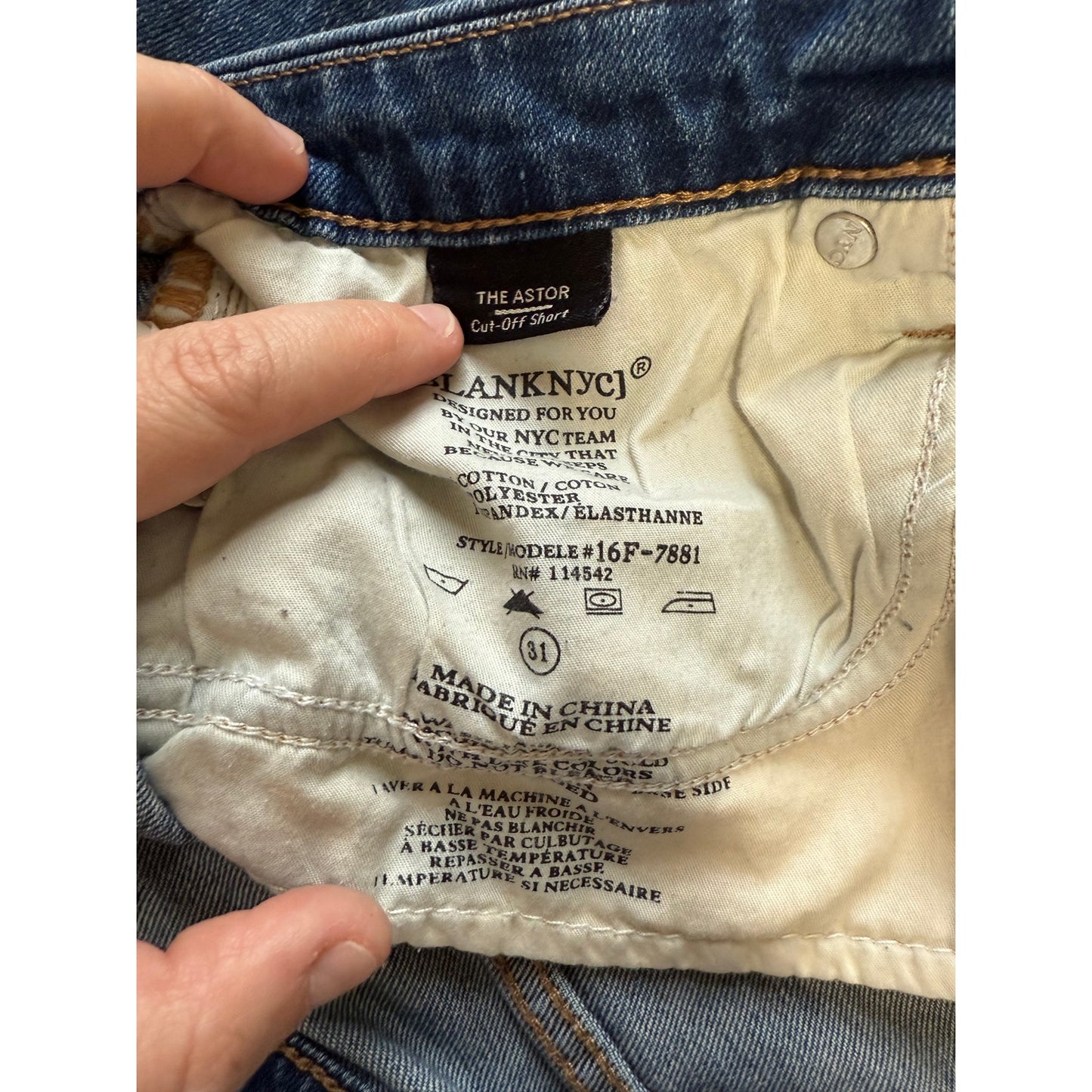 BlankNYC The Astor Size 31 Cut Off Denim Jean Shorts
