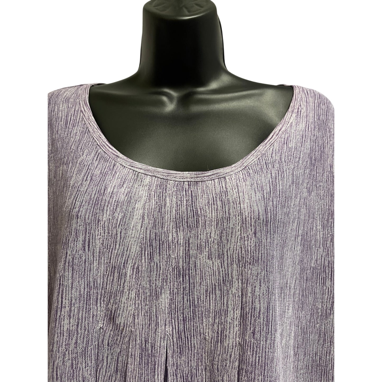 Timeson XXXL Purple Flowy Floral Print Long Sleeve Blouse
