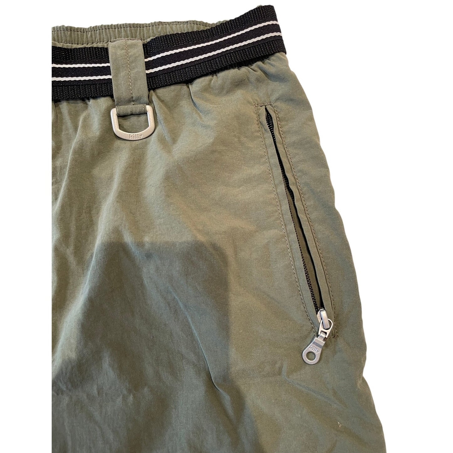 Killy Sport - Size Large - Green Shorts w/Belt - Zipper Pockets