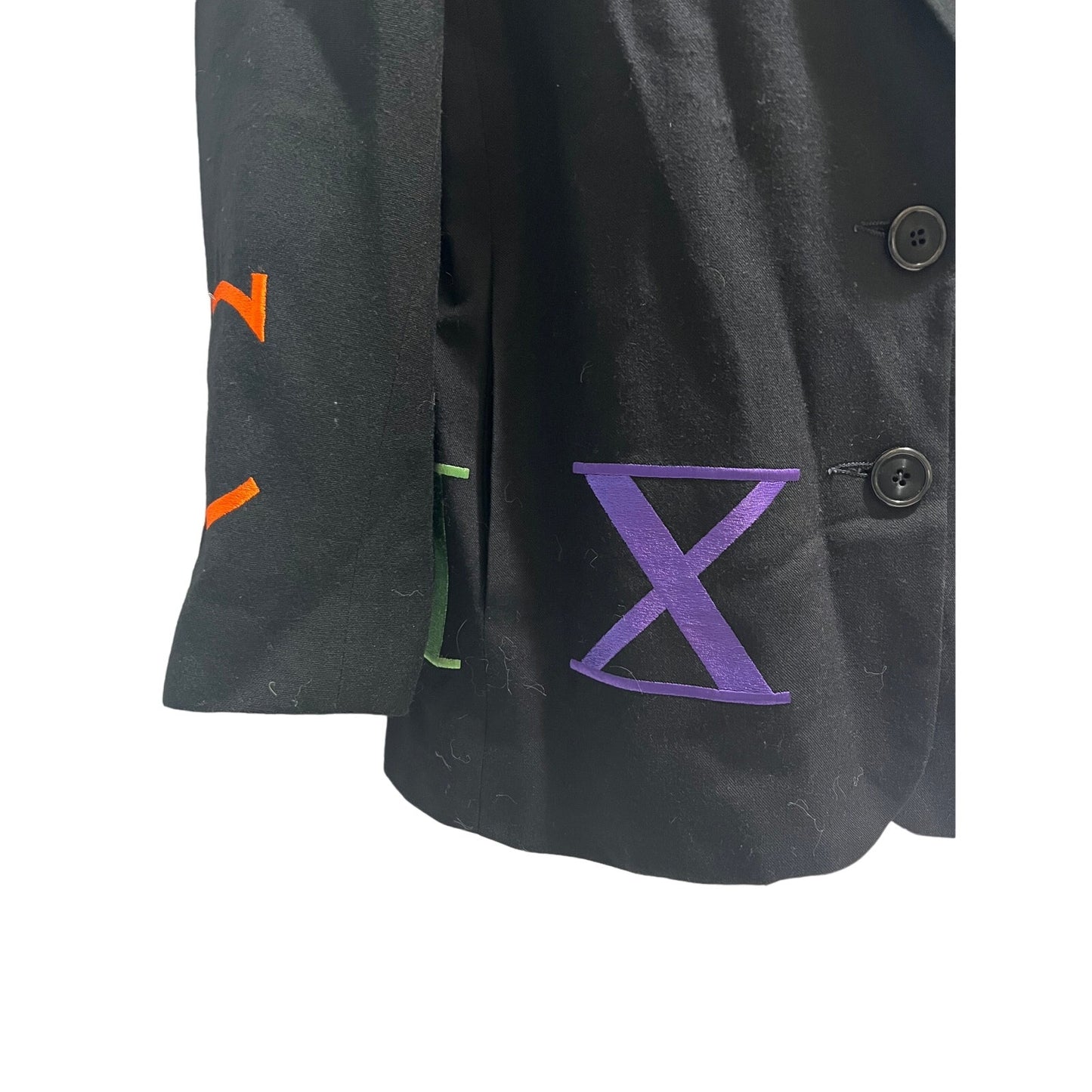 Vintage New Frontier Black Roman Numerals Blazer - Small