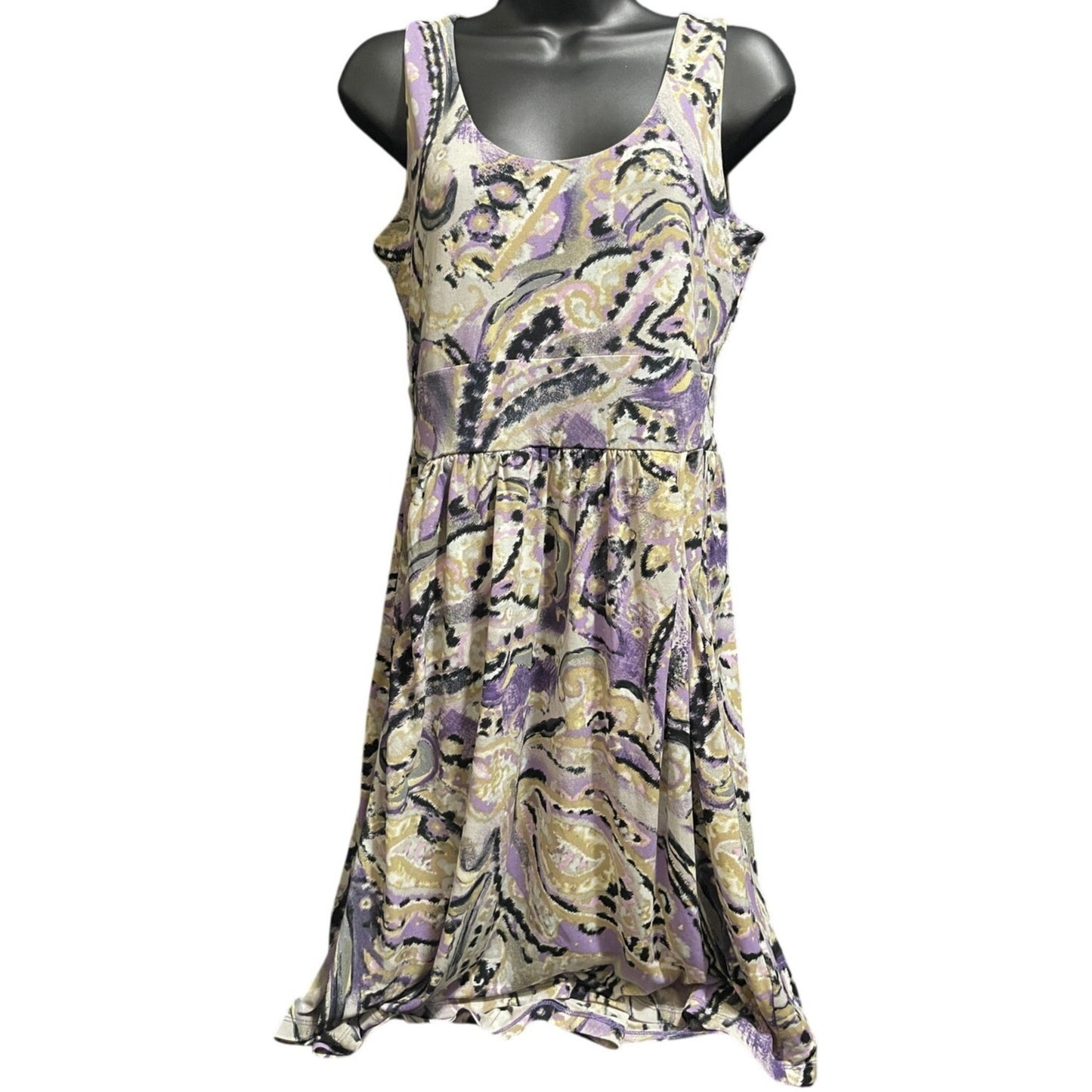 Michael by Michael Kors Purple Abstract Print Sleeveless Dress - Size XS