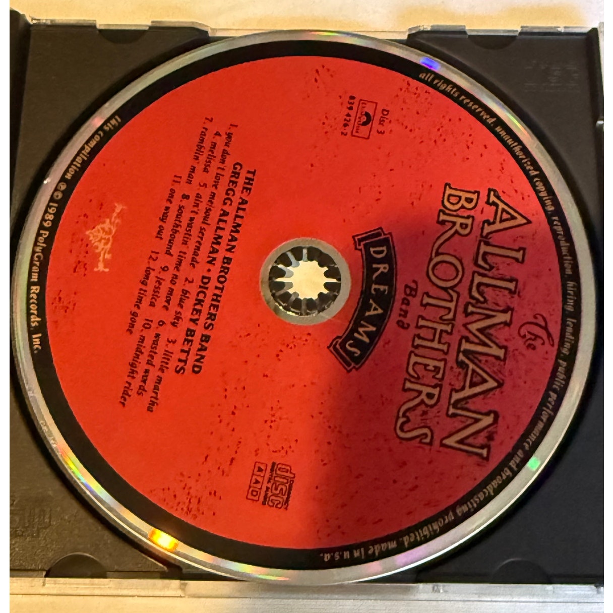 The Allman Brothers Band Dreams CD Bundle, Disc 1, 3 & 4