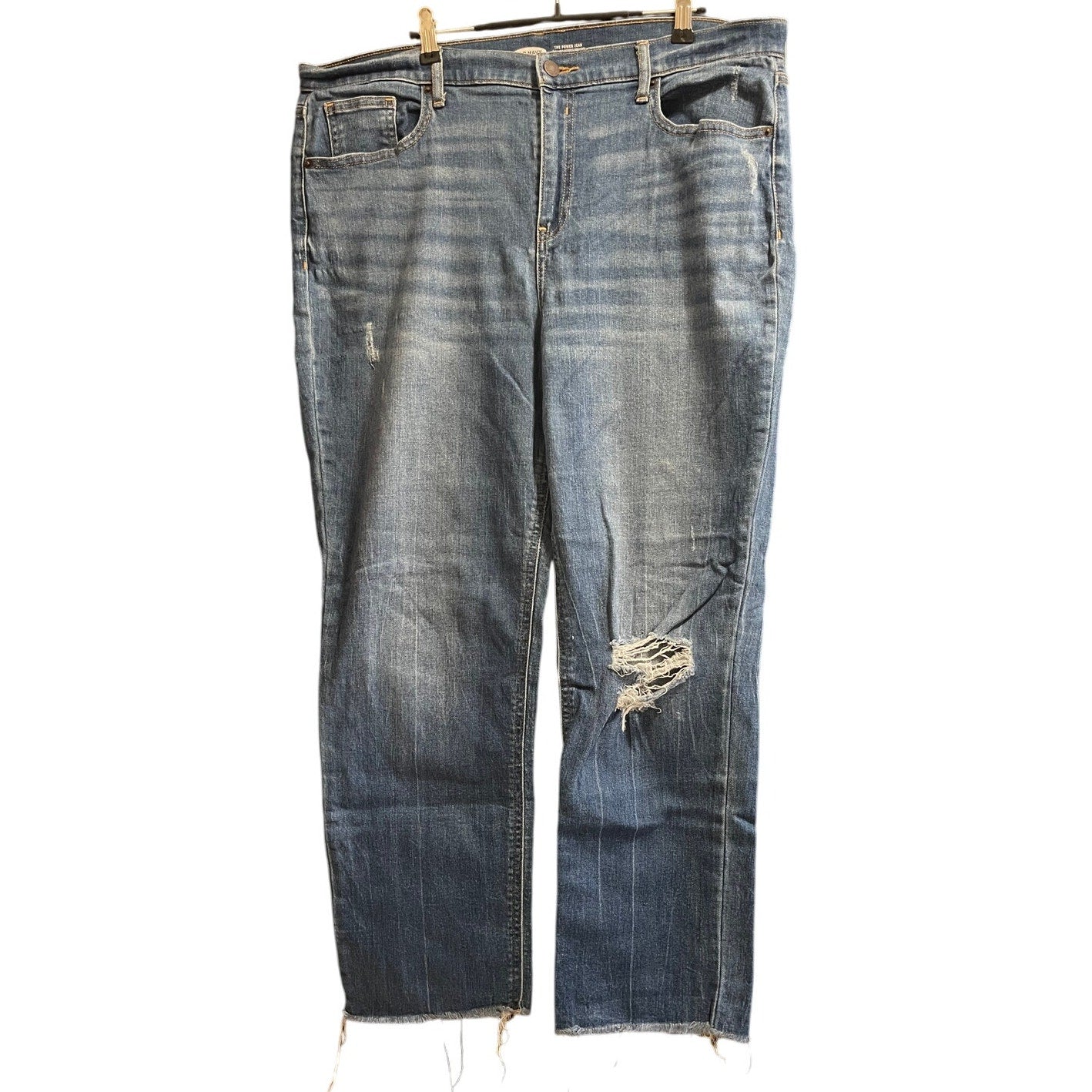Old Navy The Power Jean The Perfect Straight Size 16 Ankle Fray Denim Jeans