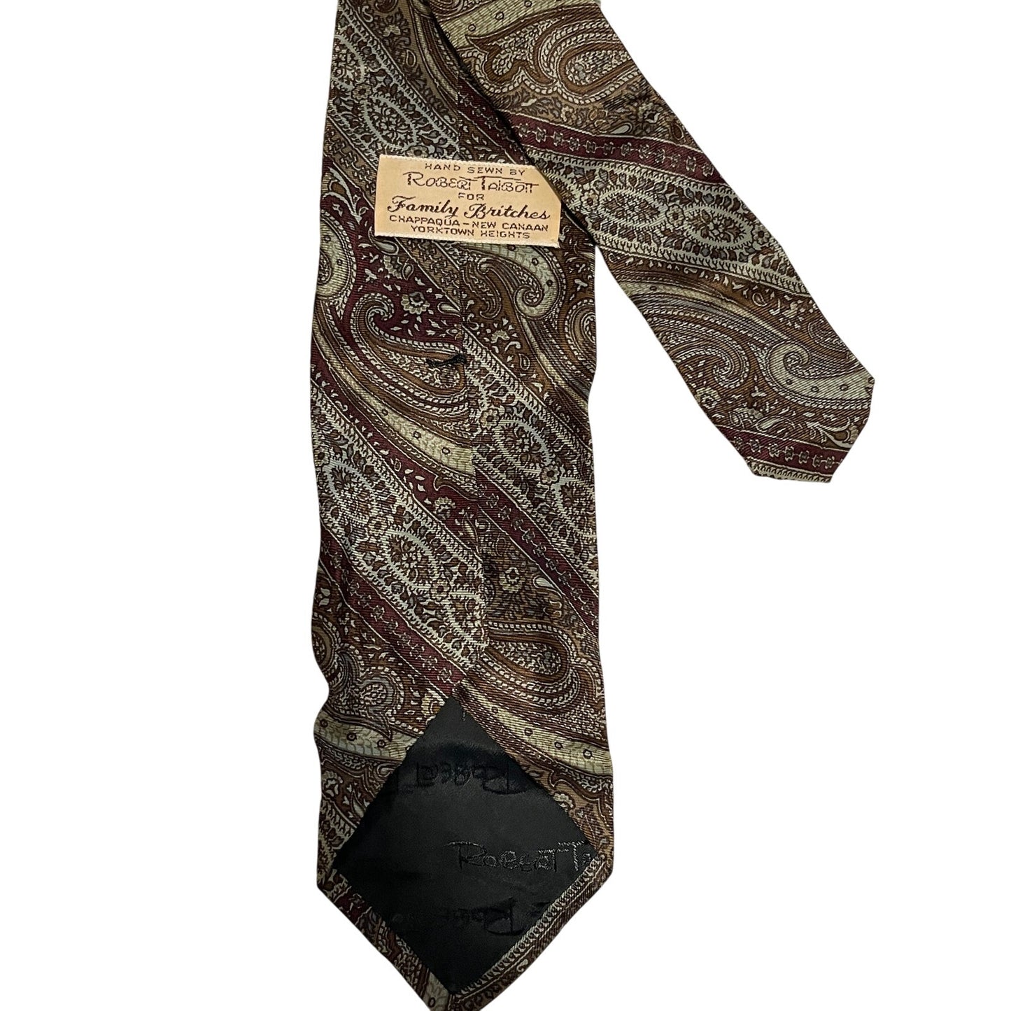 Vintage Robert Talbott Hand Sewn 100% Italian Silk Necktie Paisley Print