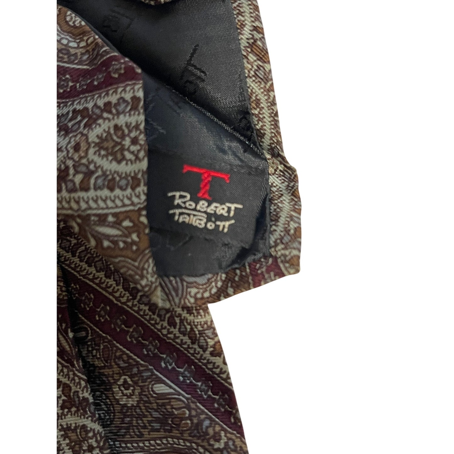Vintage Robert Talbott Hand Sewn 100% Italian Silk Necktie Paisley Print