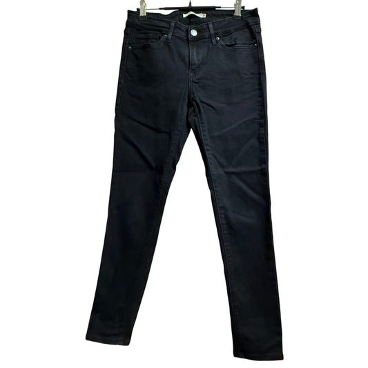 Levi's 711 Skinny Black Denim Jeans - Size 26