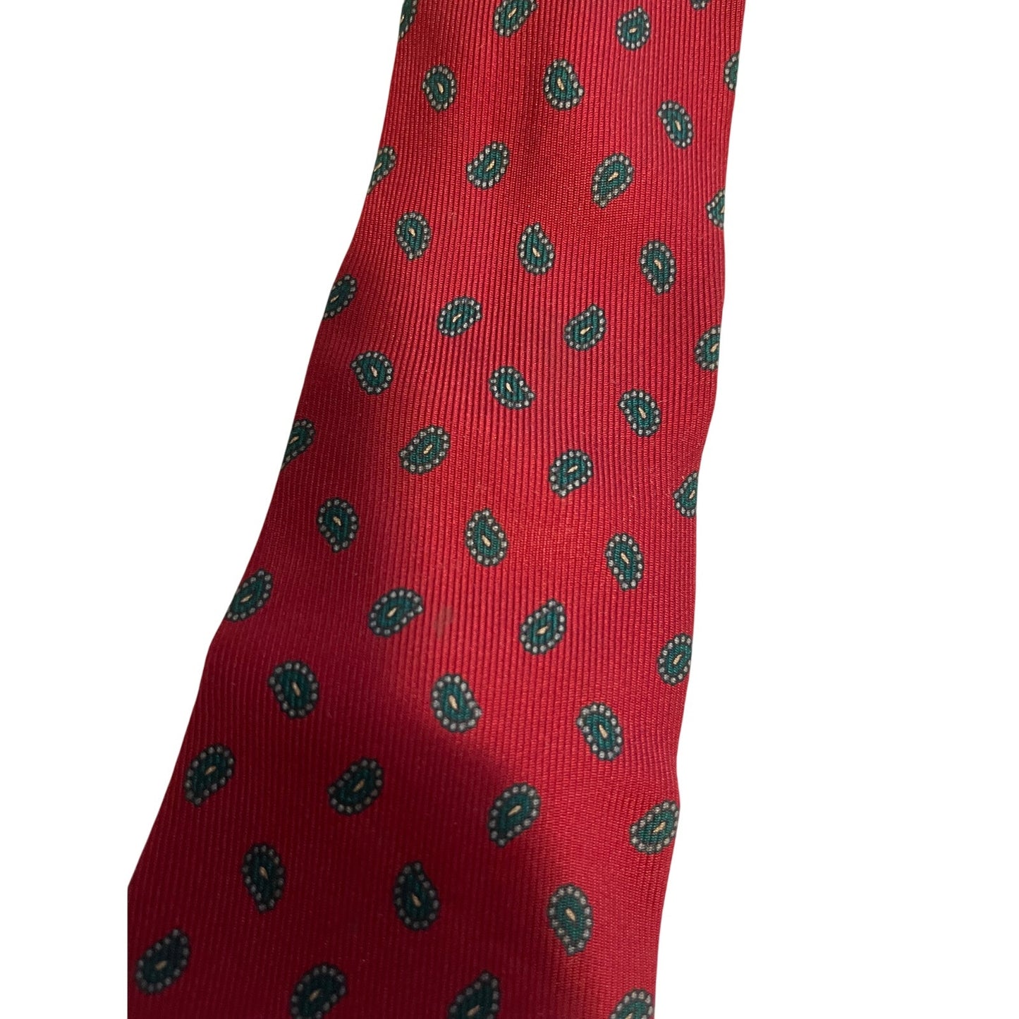Vintage Brown & Church All Silk Red Patterned Necktie