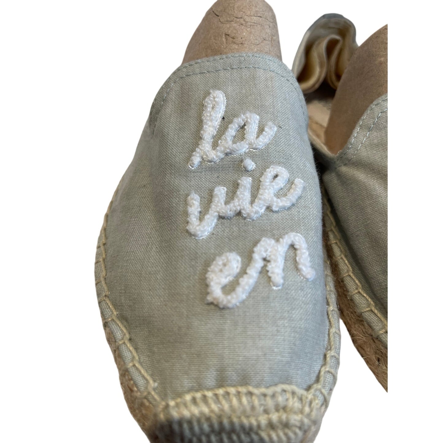 Soludos Womens Size 9 La Vie En Rosé Embroidered Smoking Slippers