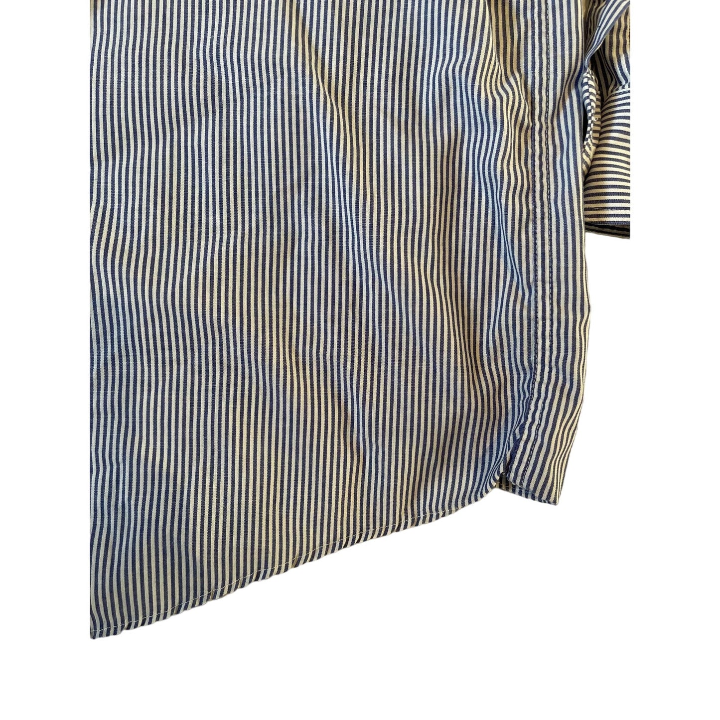 Vintage Croft & Barrow Broadcloth Wrinkle Resistant Striped Shirt Mens 18 1/2 36