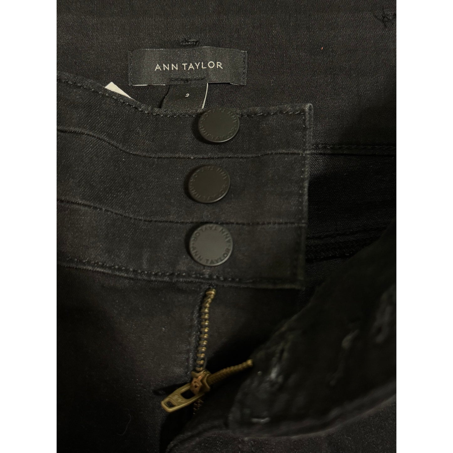 Ann Taylor The High Rise Skinny Black Denim Jeans - Size 2 - NWT