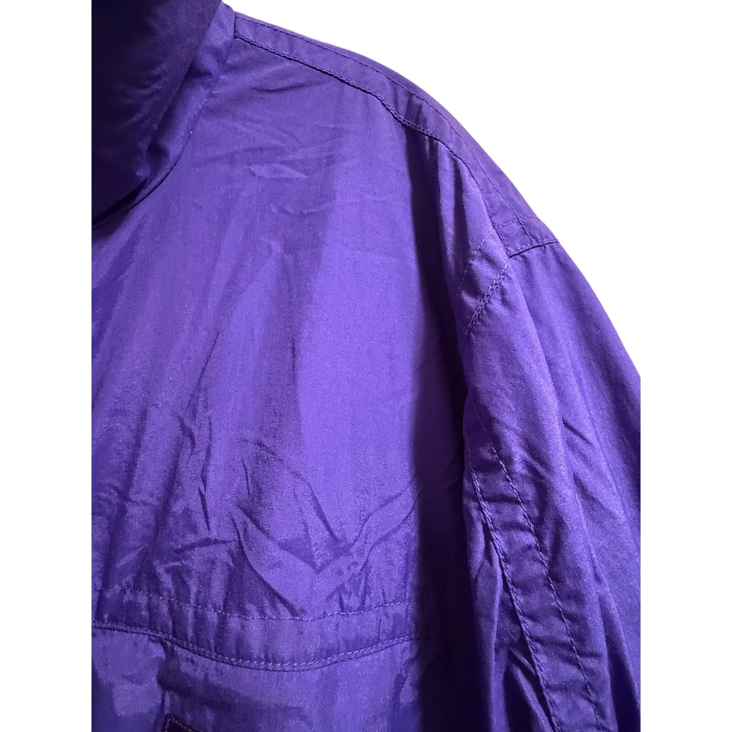 Vintage CB Sports Purple & Green Nylon Windbreaker - Full Zip - Large