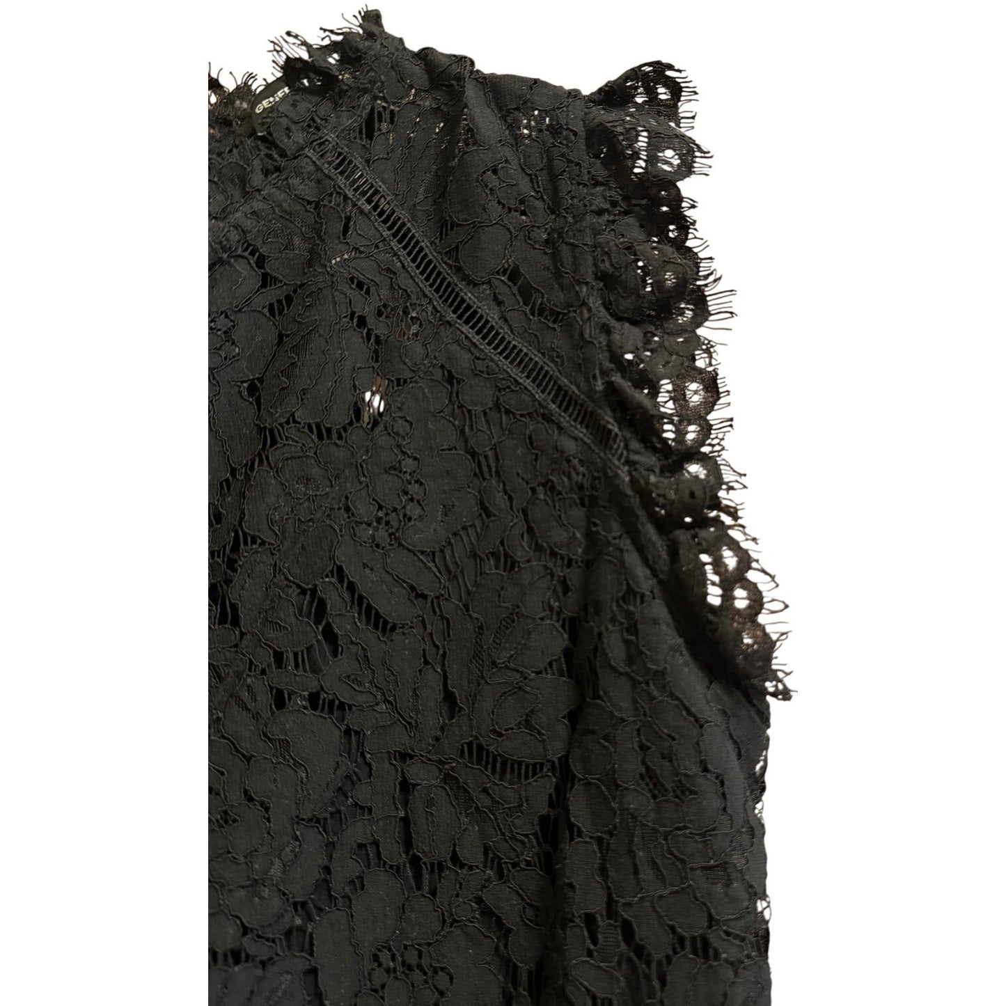 Generation Love New York Black / Dark Navy Lace Sleeveless Blouse - Large