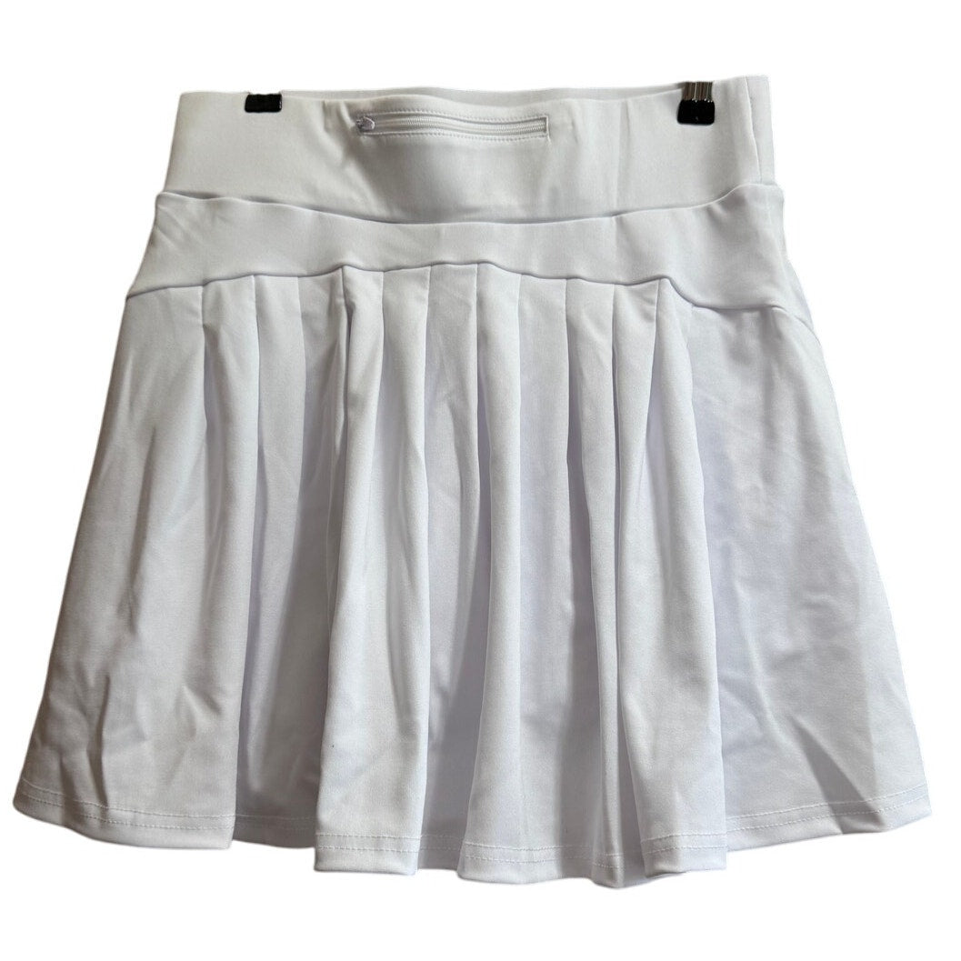 Werena White Pleated Tennis Skirt - Size Large - NWT