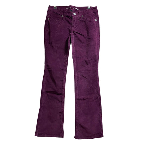 Victoria's Secret Plum Bootcut Low Rise Fine Gauge Corduroy Pants - Size 2