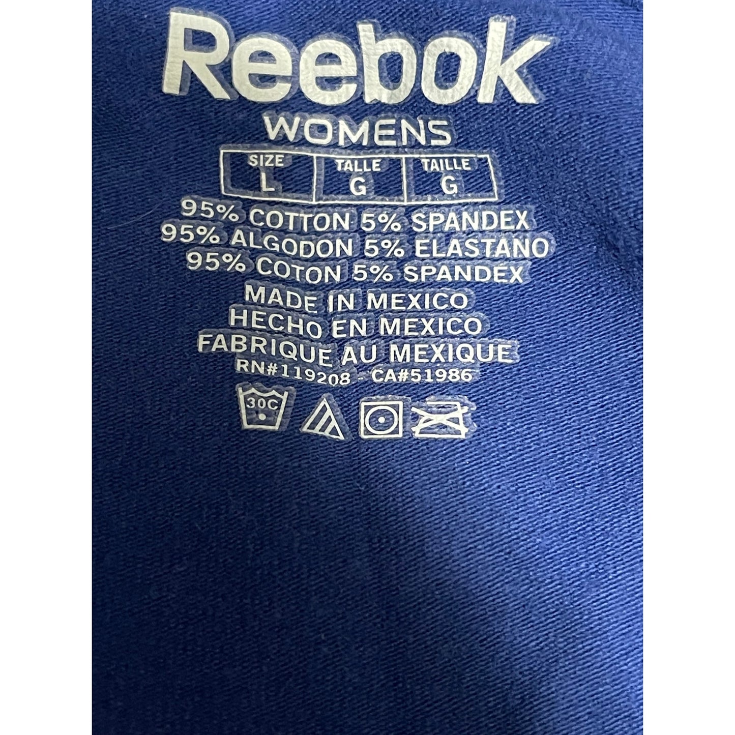 Reebok New York Giants White & Blue Long Sleeve T-Shirt