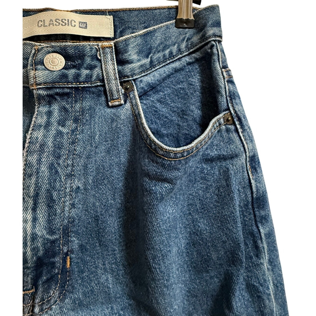 Gap Jeans Size 8R Classic Straight High Rise Medium Wash Blue Denim