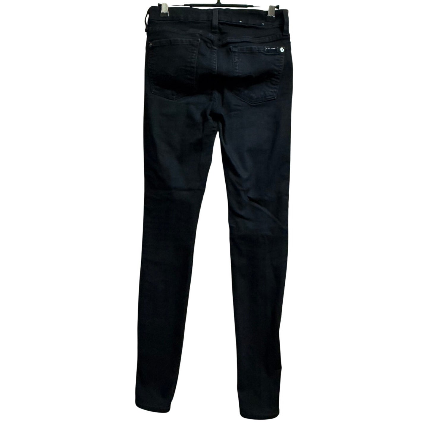 7 For All Mankind The Skinny Black Denim Jeans - Size 26