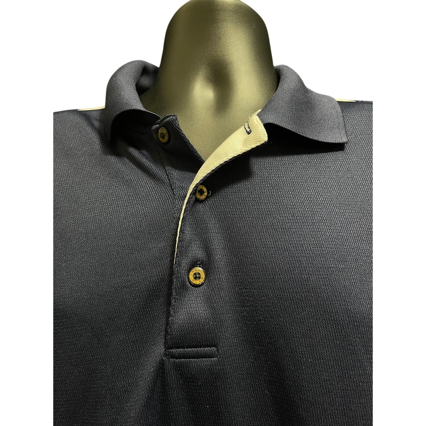 Grand Slam Golf Size Large Navy x White Polo Shirt - Golf