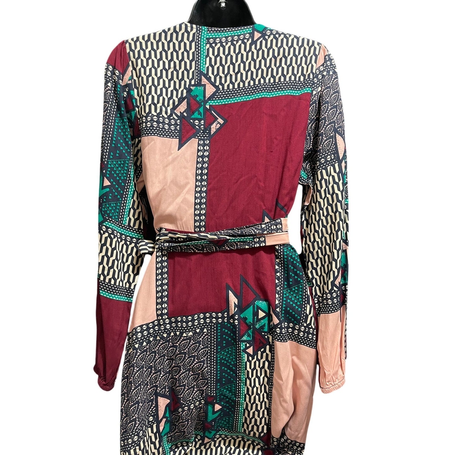 Porridge Clothing Multi-Color Abstract Wrap Dress - Size XS