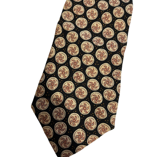 Vintage Gap 100% Silk Pinwheel Print Necktie Retro Tie