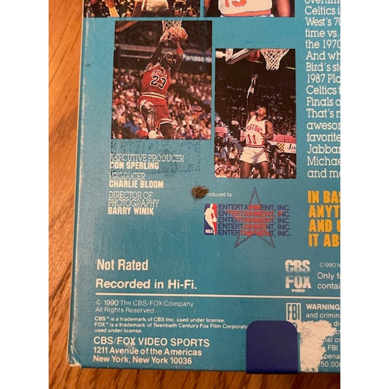 Vintage 1990 NBA Awesome Endings VHS Tape - Jordan, Bird, Abdul-Jabbar