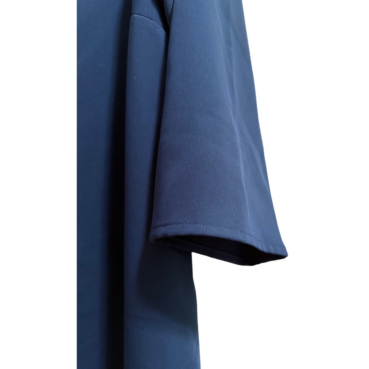 Caroline Rose Navy Blue Midi Dress - 3/4 Sleeve - Size Small