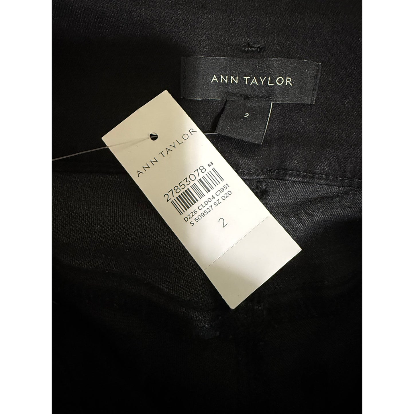 Ann Taylor The High Rise Skinny Black Denim Jeans - Size 2 - NWT