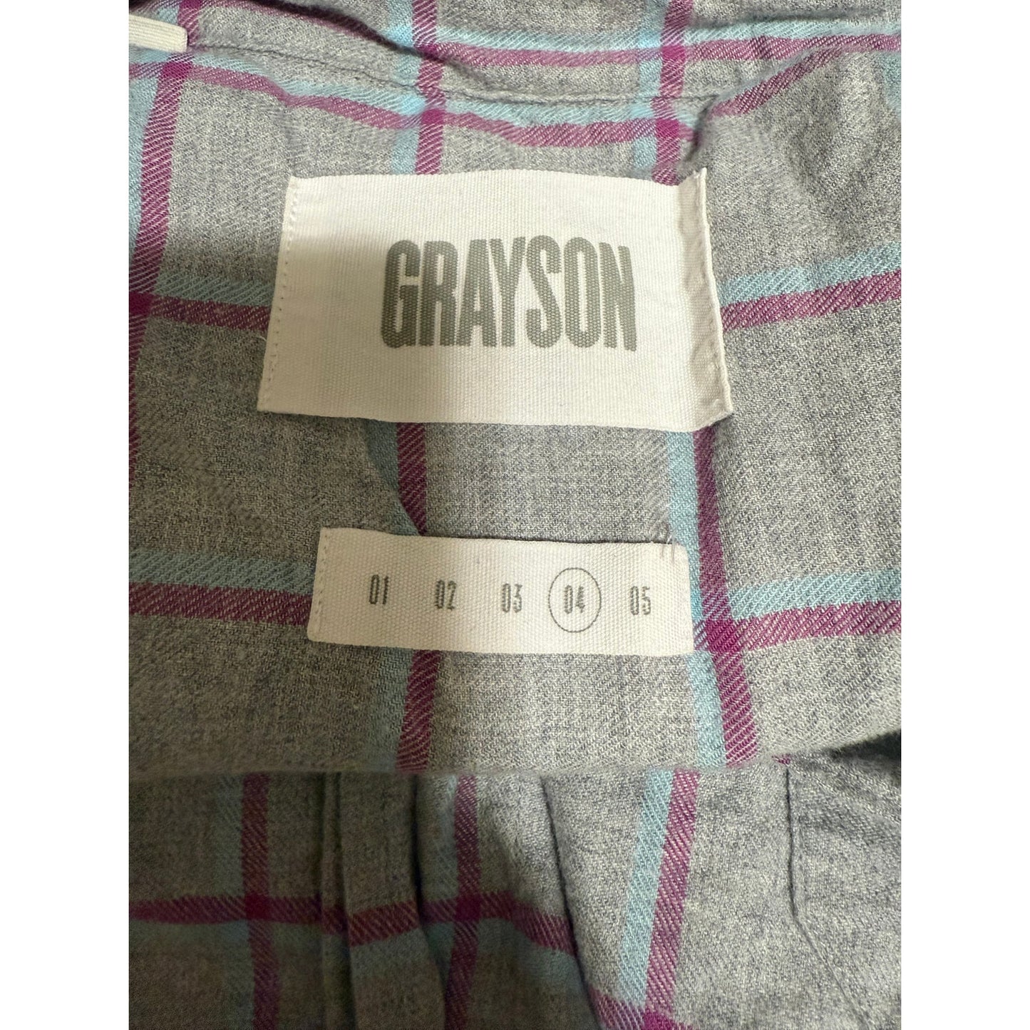 Frank & Eileen Grayson Gray & Pink Check Size 4 Button Up Shirt