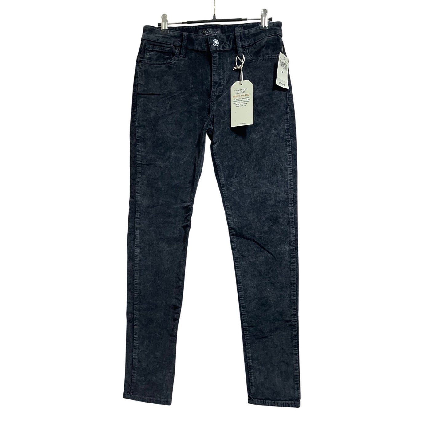 NWT Lucky Brand Black Velvet "Brooke Legging" Size 6 (28) - $99 MSRP