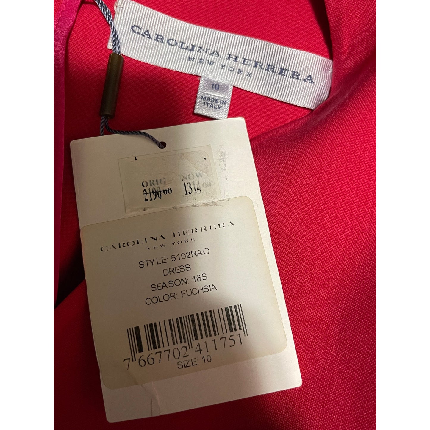 NWT Carolina Herrera Pink / Salmon Fit & Flare Dress Size 10 - $1,314 MSRP