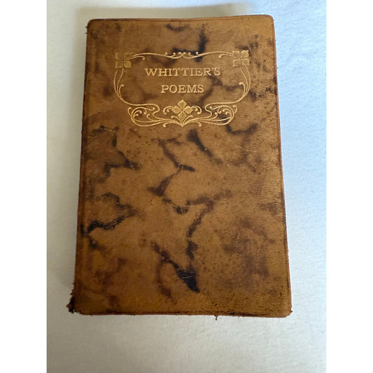Whittier's Poems - John Greenleaf Whittier - 1893 - Leather Bound