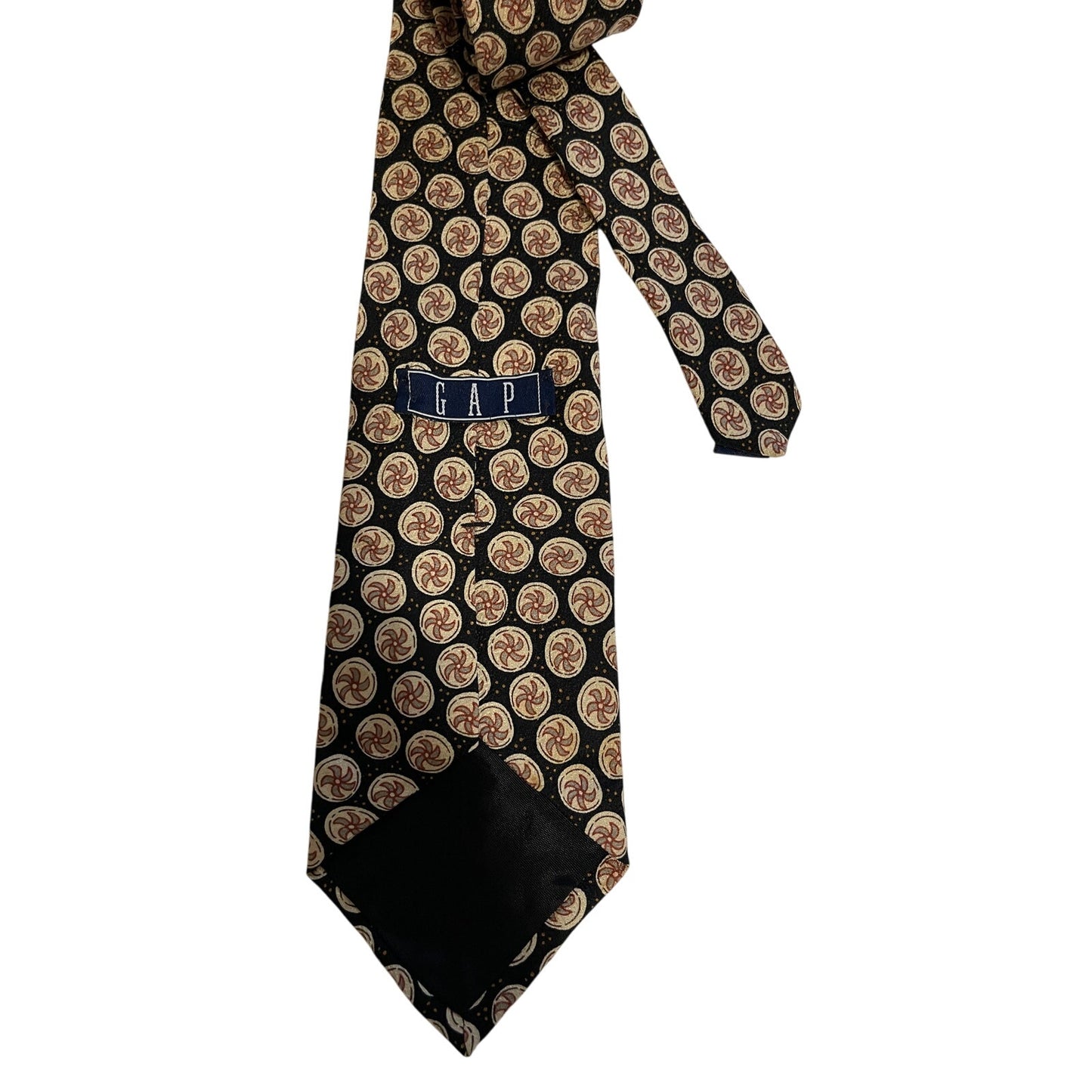 Vintage Gap 100% Silk Pinwheel Print Necktie Retro Tie