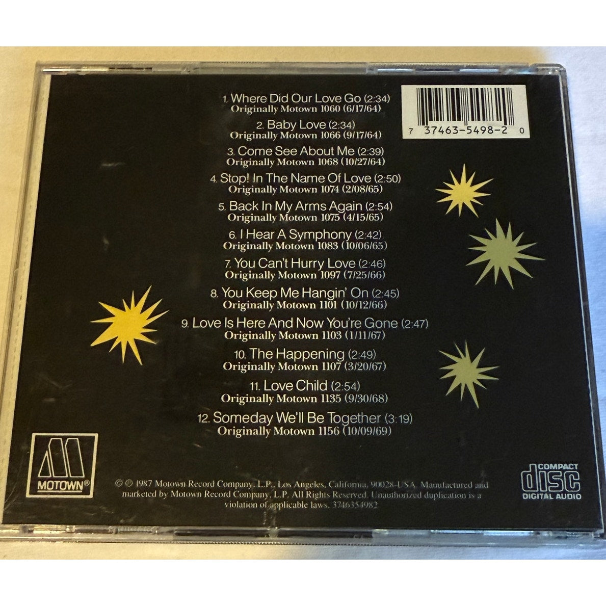 Diana Ross & The Supremes Every Great #1 Hit CD "Baby Love"