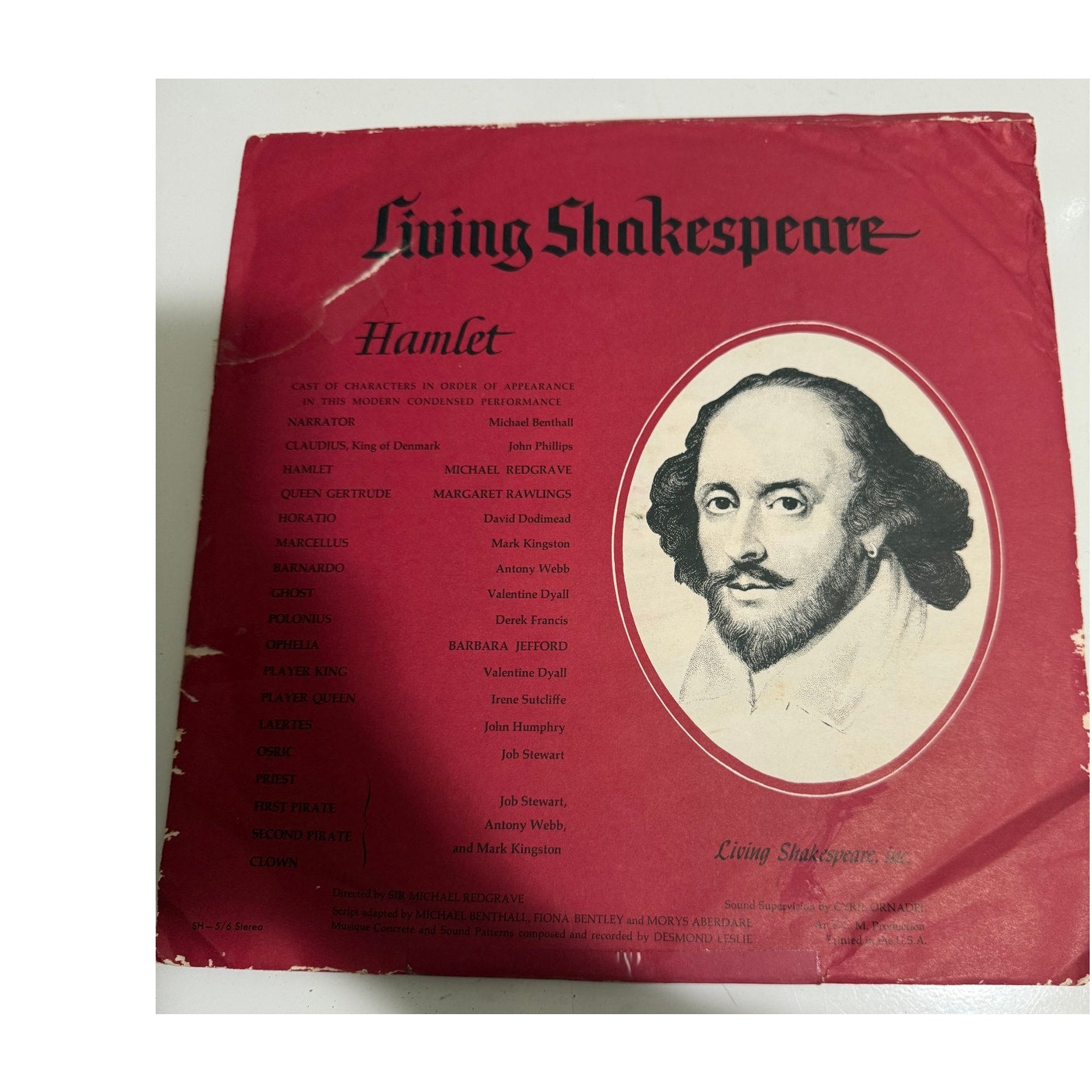 Living Shakespeare - Hamlet - Vinyl LP Record 12" with Booklet