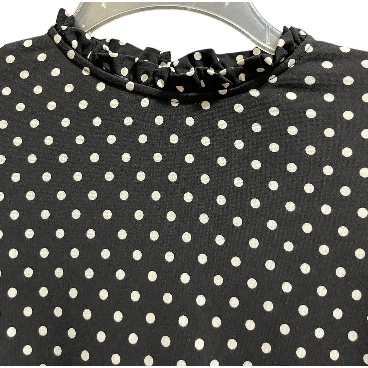 CeCe Black and White Polka Dot Blouse - Women's Size XS