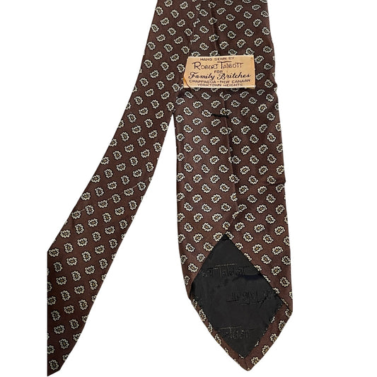 Vintage Robert Talbott Hand Sewn 100% Silk Necktie Hand Blocked English Made