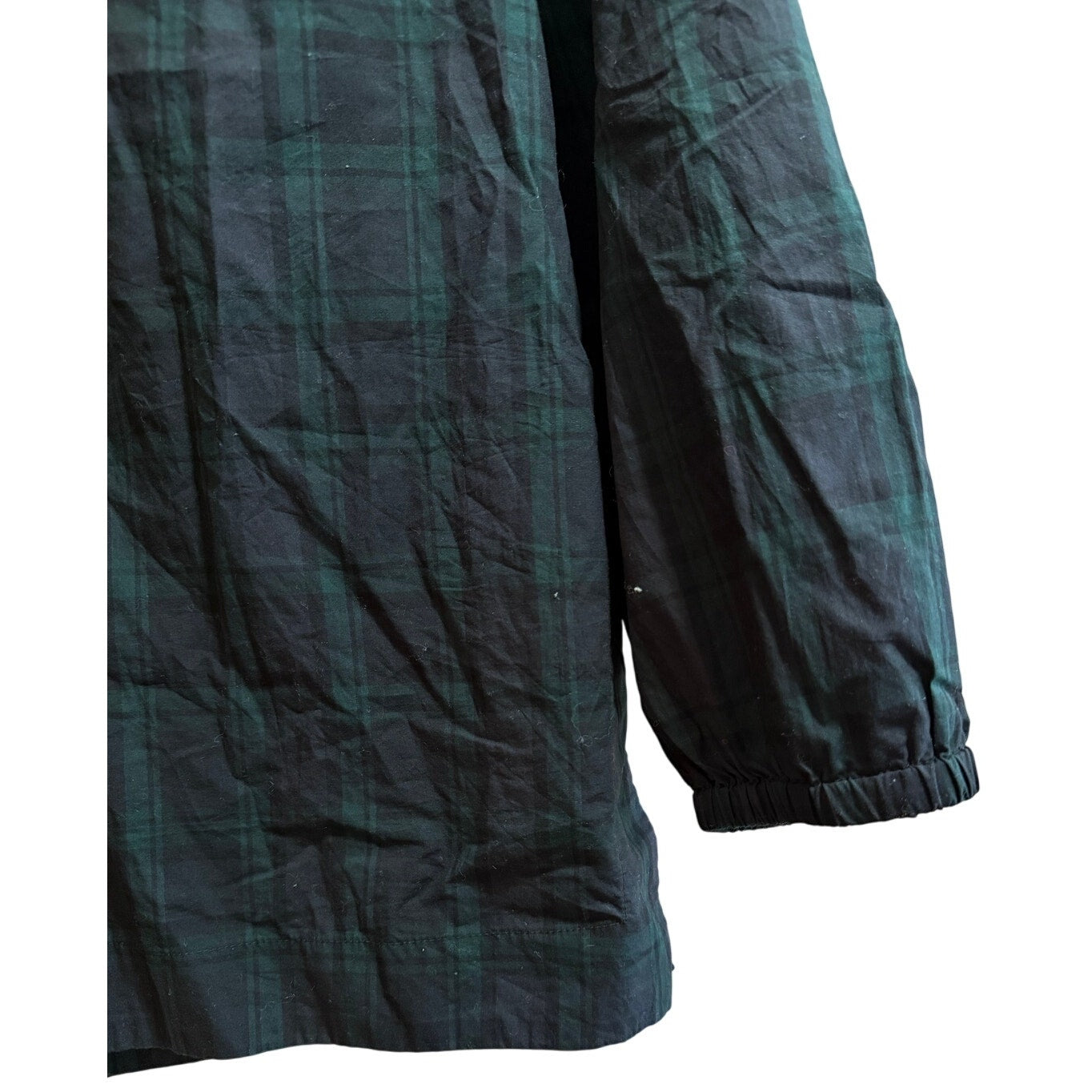 J.Crew Green Plaid Velvet Accent Tunic Blouse - NWT - Small - $98 MSRP