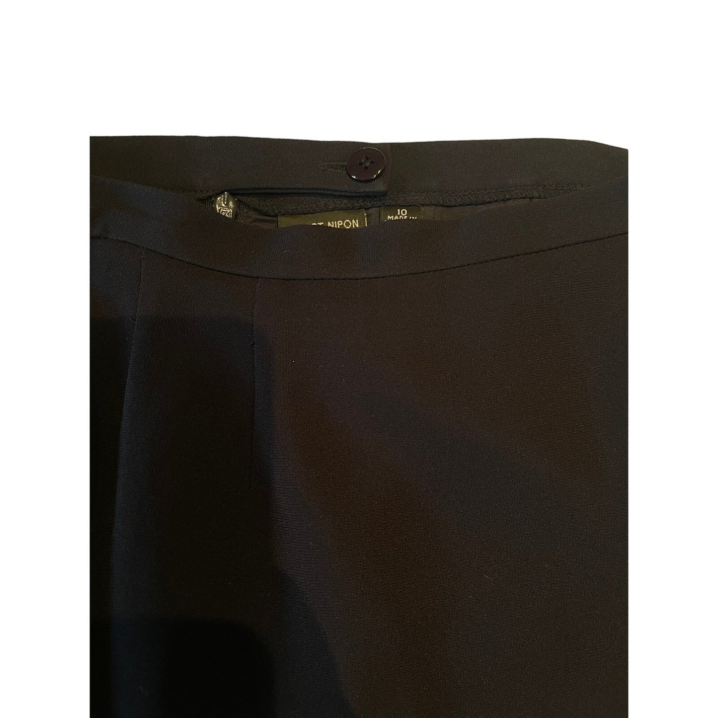 Albert Nipon - Size 10 - Black Midi Skirt - Pleated Hem