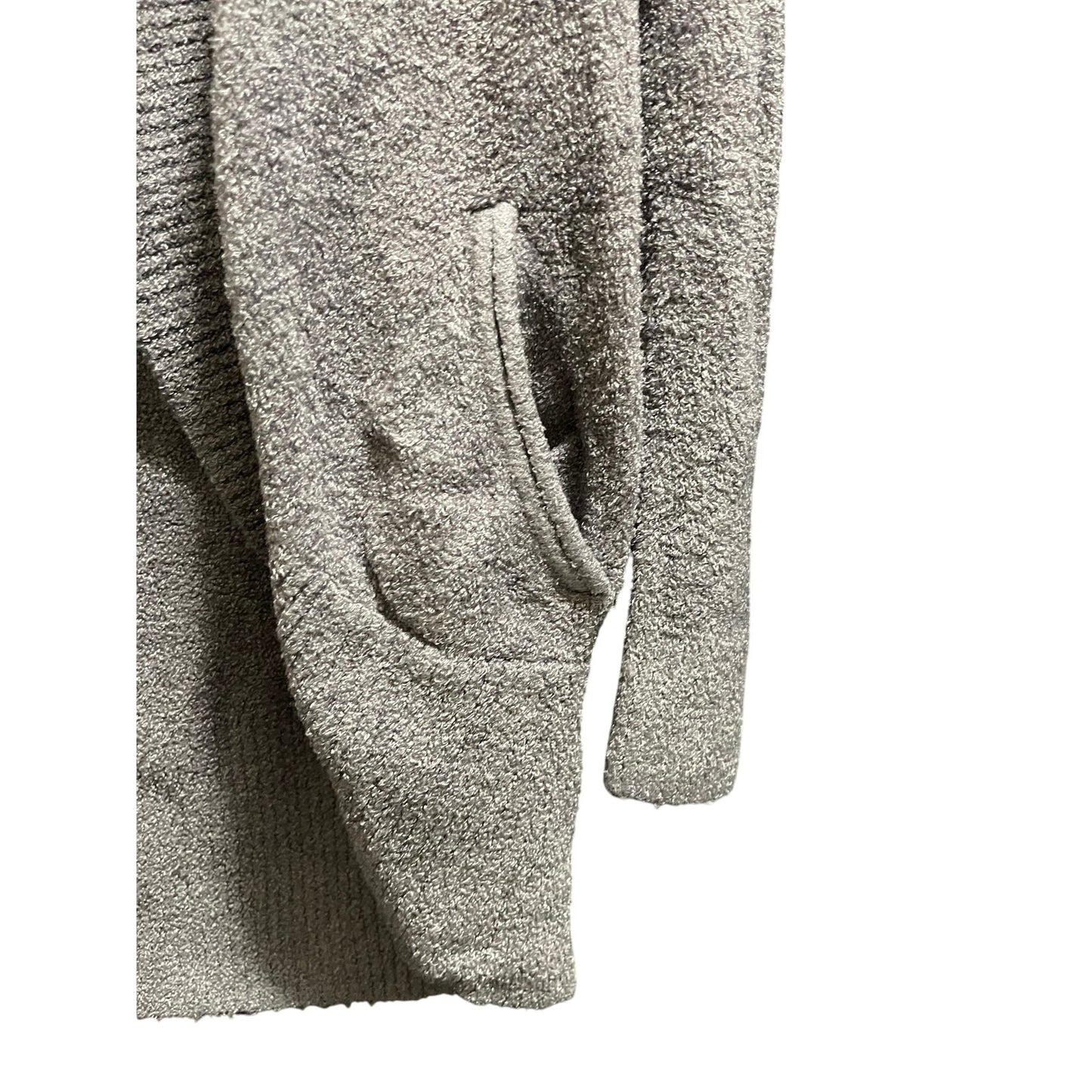 Barefoot Dreams CozeChic Light Dark Gray XS/S Open Cardigan