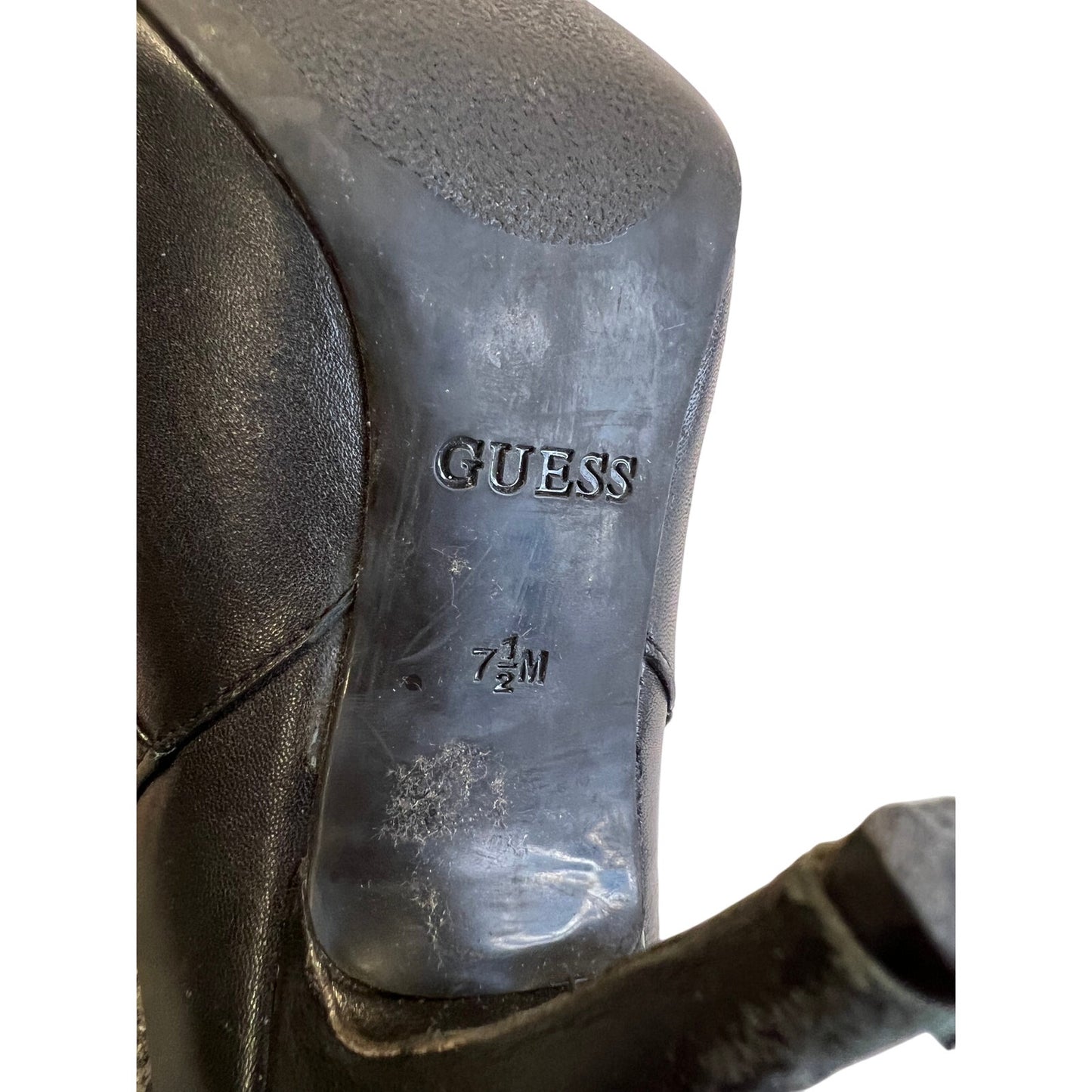 Vintage Leather Guess Stiletto Heel Ankle Boots - Black - Size 7.5M
