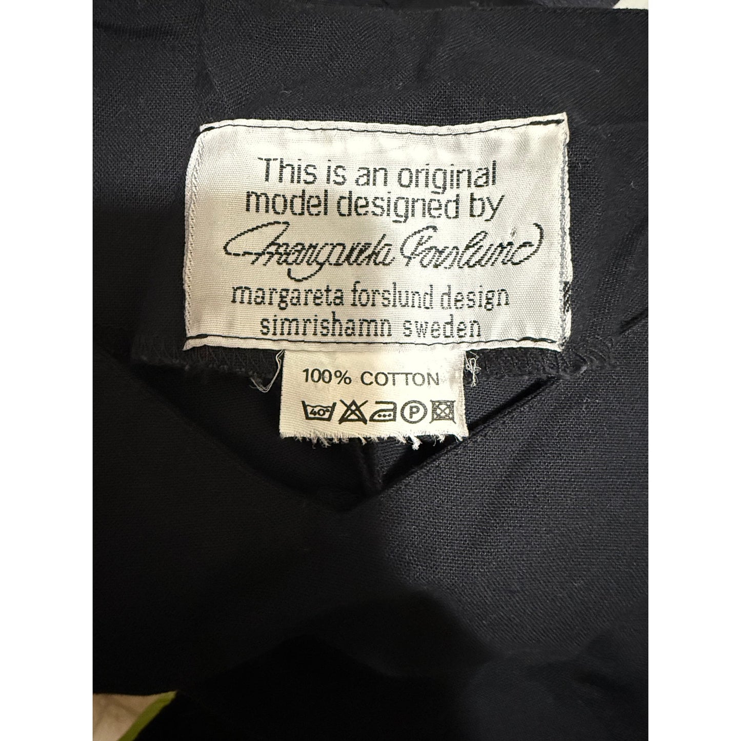RARE Vintage Margareta Forslund Design Model Black Dress - ONE OF A KIND