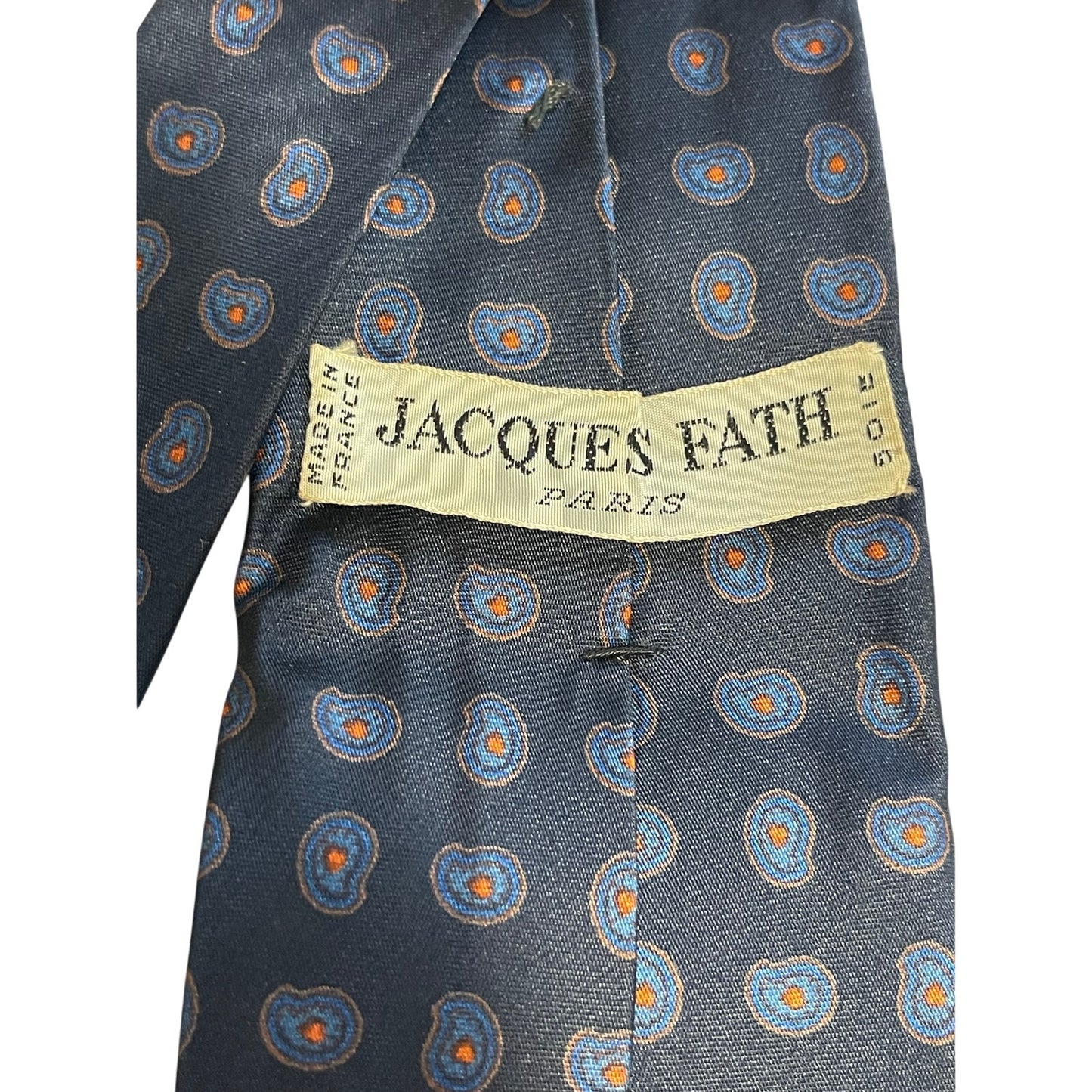 Vintage Jacques Fath Designer 100% Silk - French Designer Necktie - Men's Tie